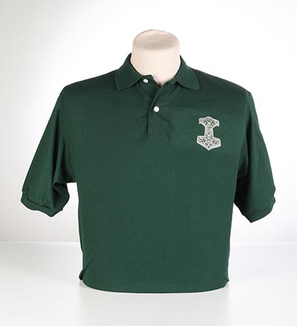 forest green golf shirt